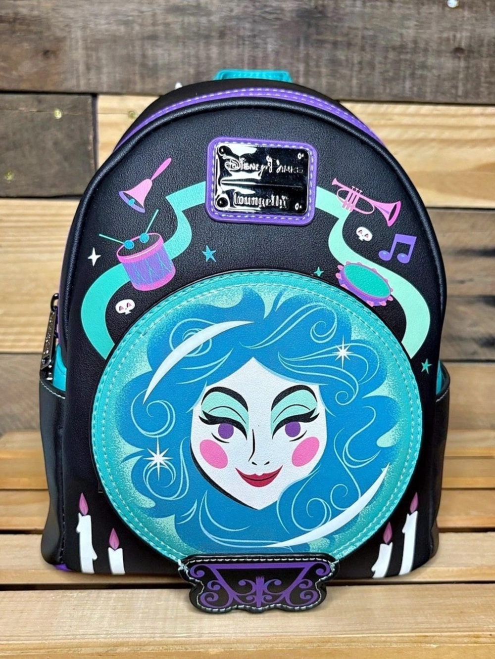 Madame Leota Backpack Black & Purple NWT